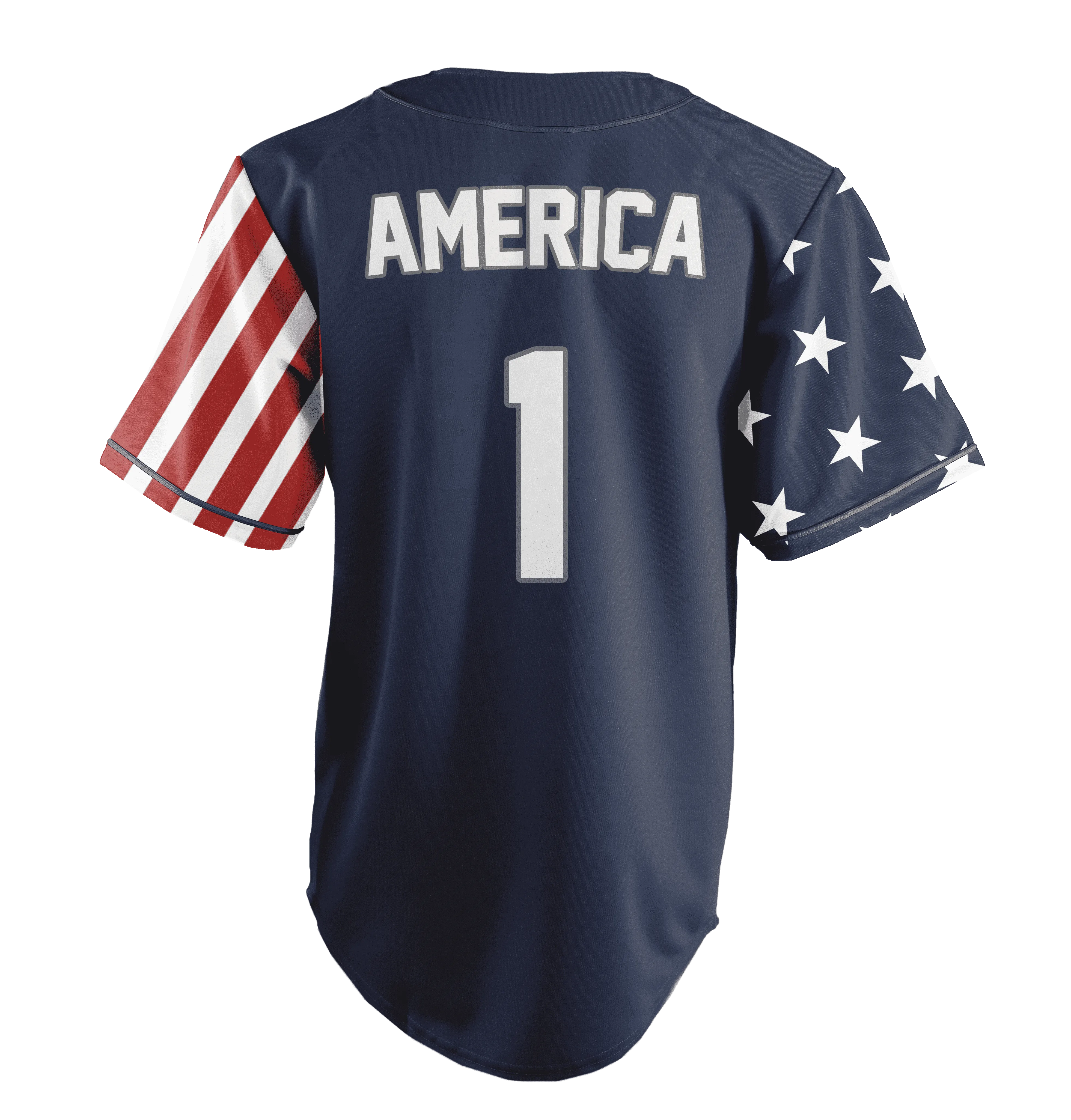 Blue America #1 Baseball Jersey