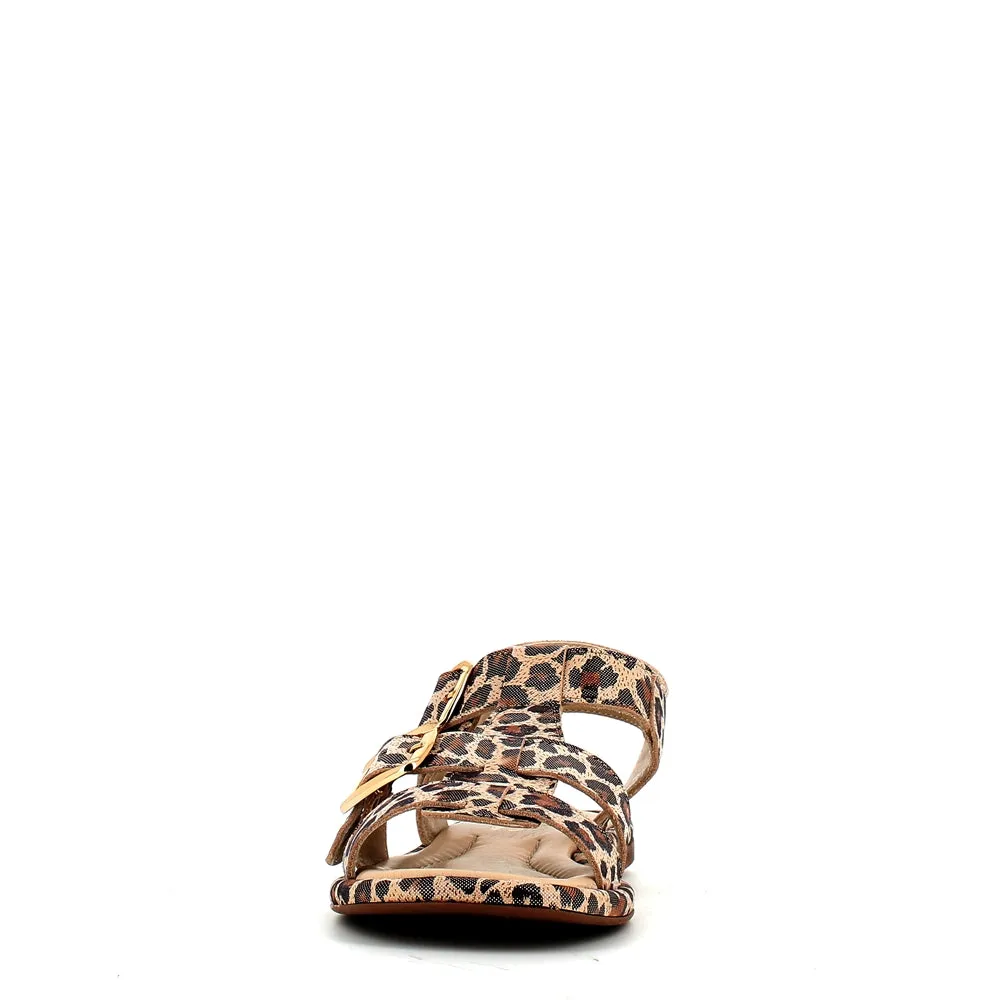 Cinders Edit Gladiator Sandal Grey Leopard