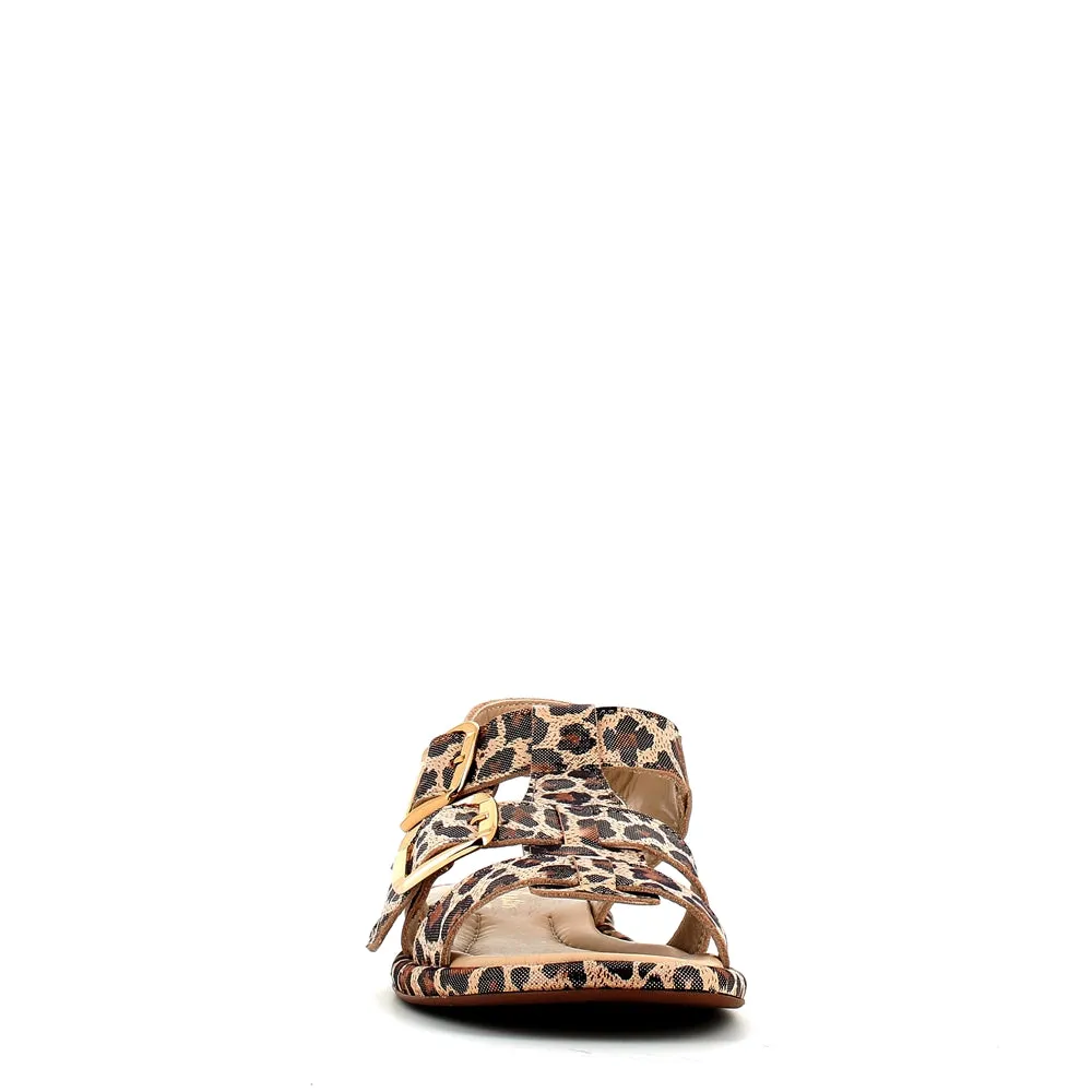 Cinders Edit Gladiator Sandal Grey Leopard