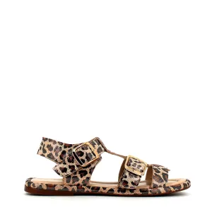 Cinders Edit Gladiator Sandal Grey Leopard