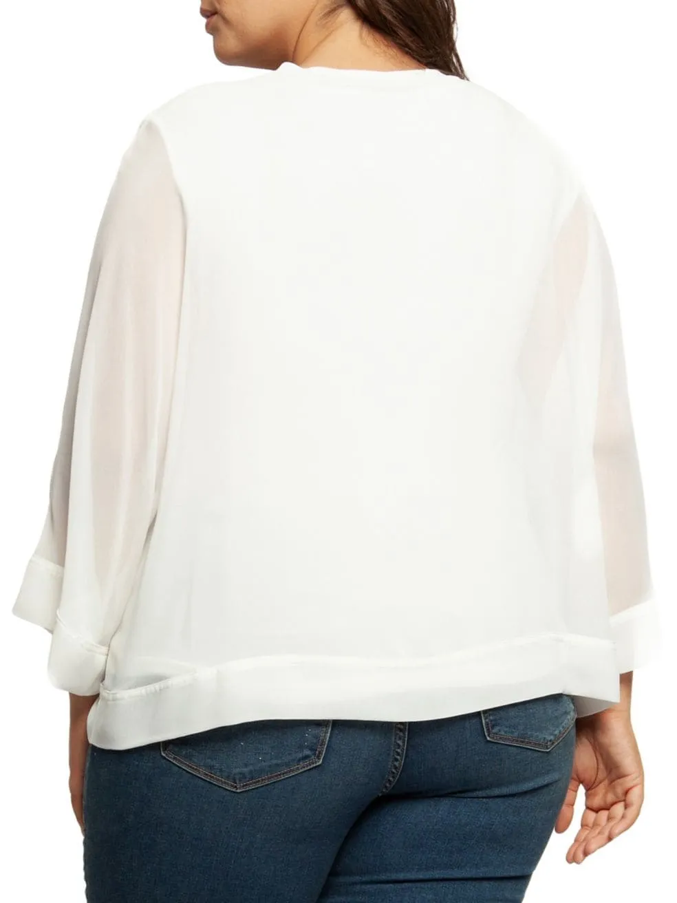 Classic V-neck Blouse - Plus Sizes