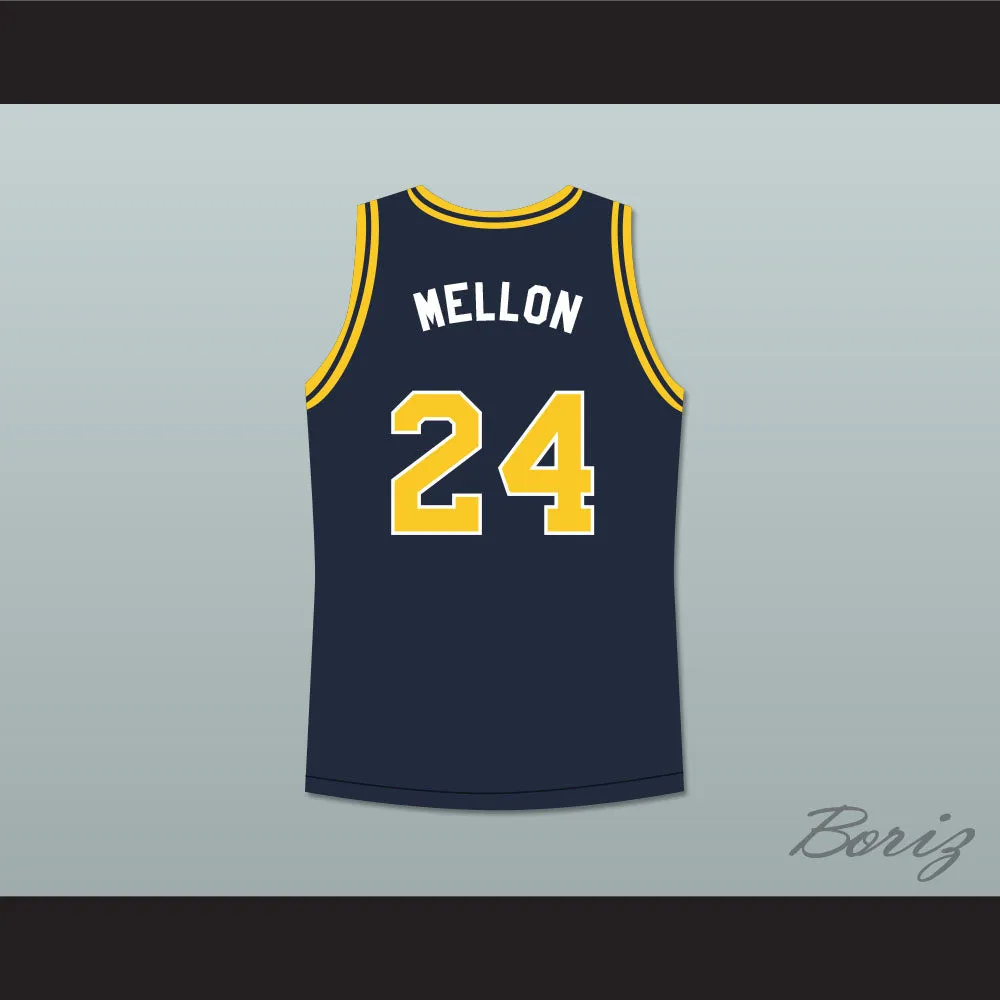 Hang Time Danny Mellon 24 Deering Tornados High School Basketball Jersey