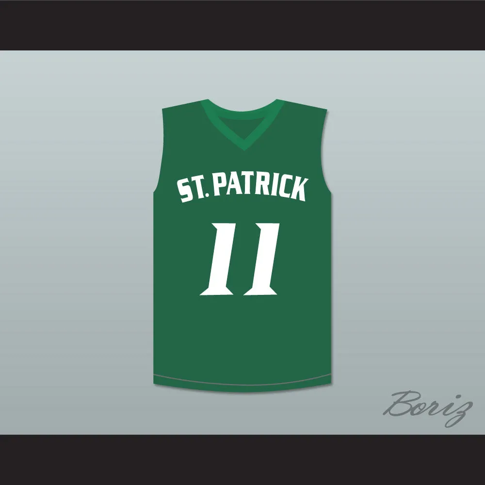Kyrie Irving 11 St. Patrick High School Green Basketball Jersey