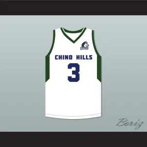 LiAngelo Ball 3 Chino Hills Huskies White Basketball Jersey with Patch 2
