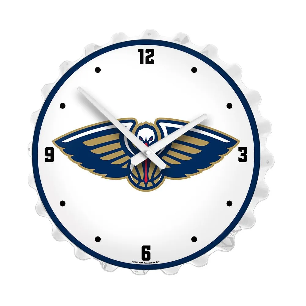 New Orleans Pelicans: Bottle Cap Lighted Wall Clock