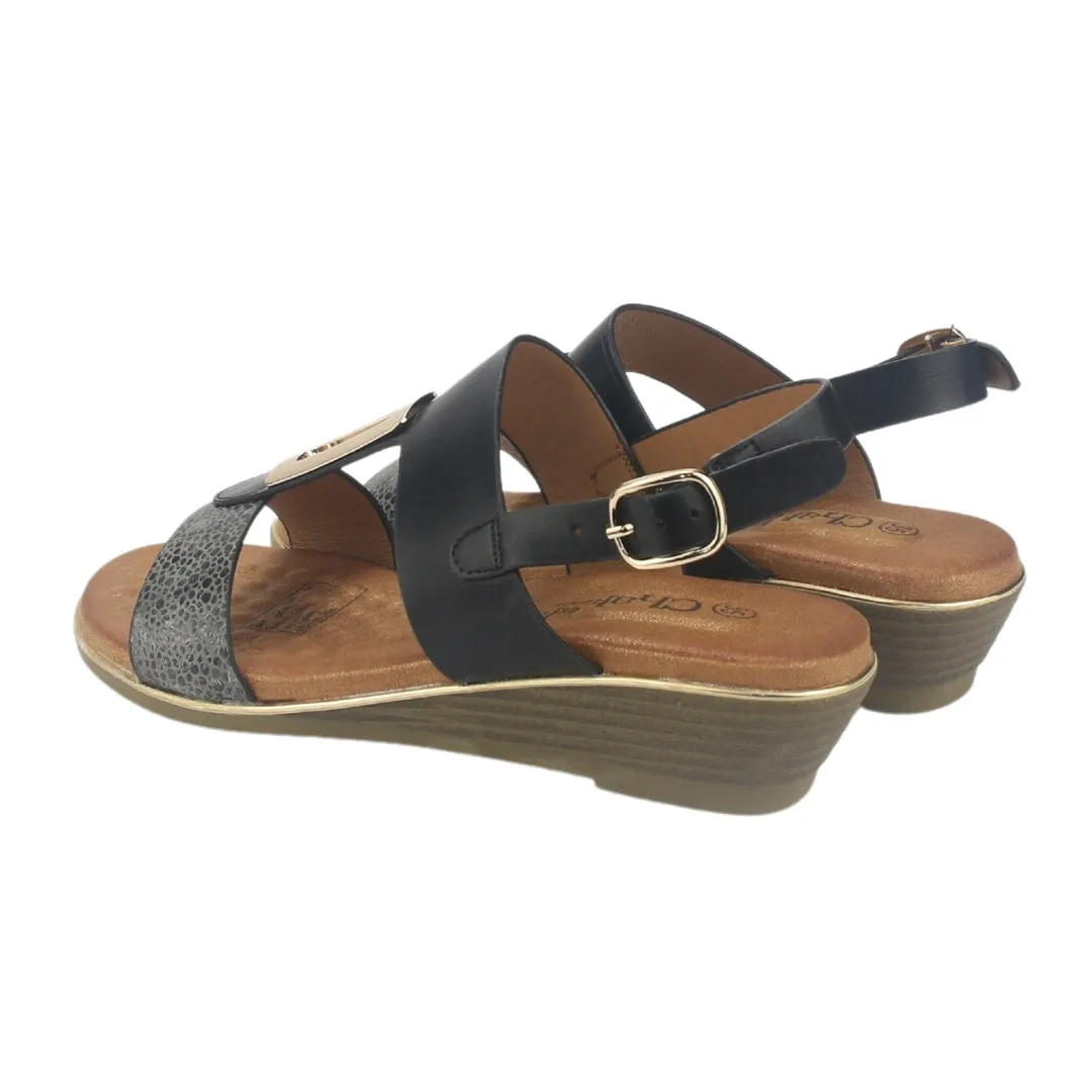 Sandalia Chalada Mujer Alba-7 Negro Casual